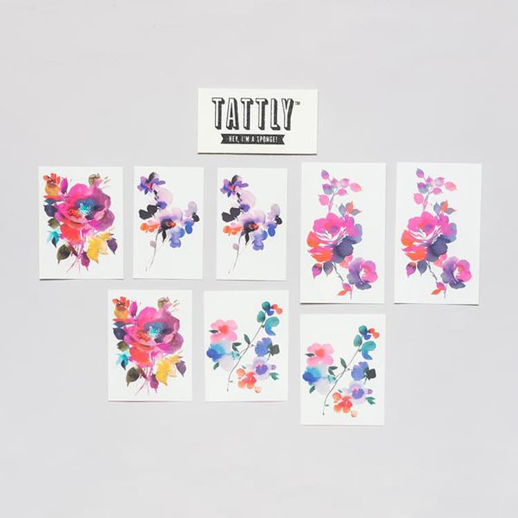 temporary watercolor tattoos