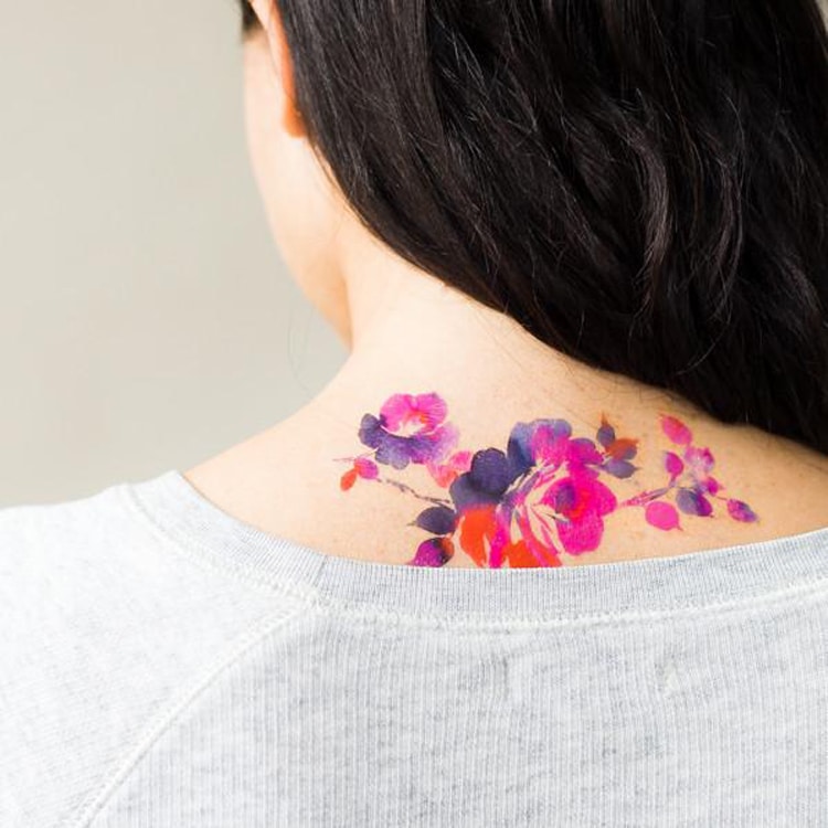 temporary watercolor tattoos