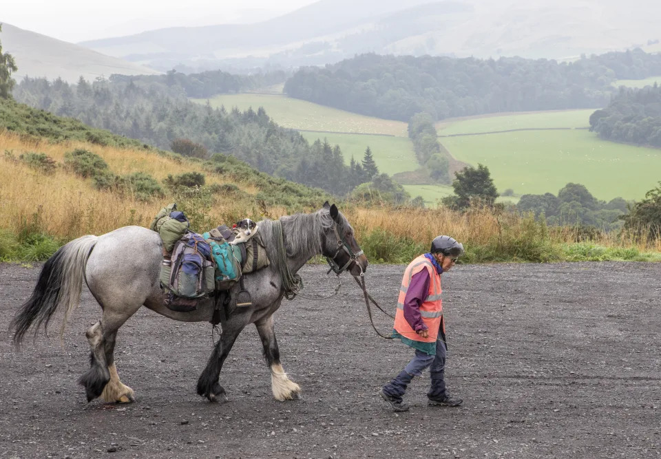 Dotchin, who wears an eyepatch, has been carrying out the annual seven-week trek since 1972. (SWNS)