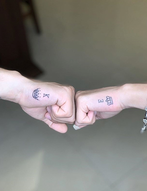 Initials tattoo for couples