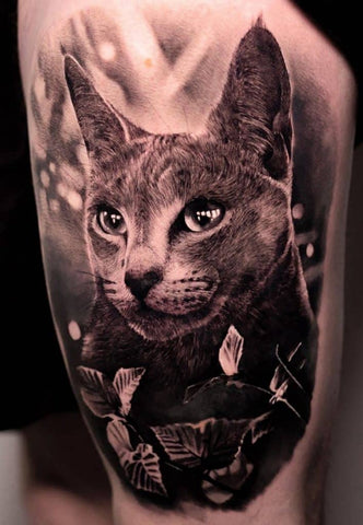 Realistic Black Grey Tattoo 7