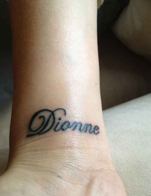 Sibling name tattoos