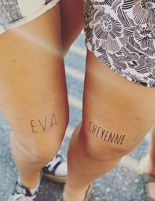 Thigh Name Tattoos