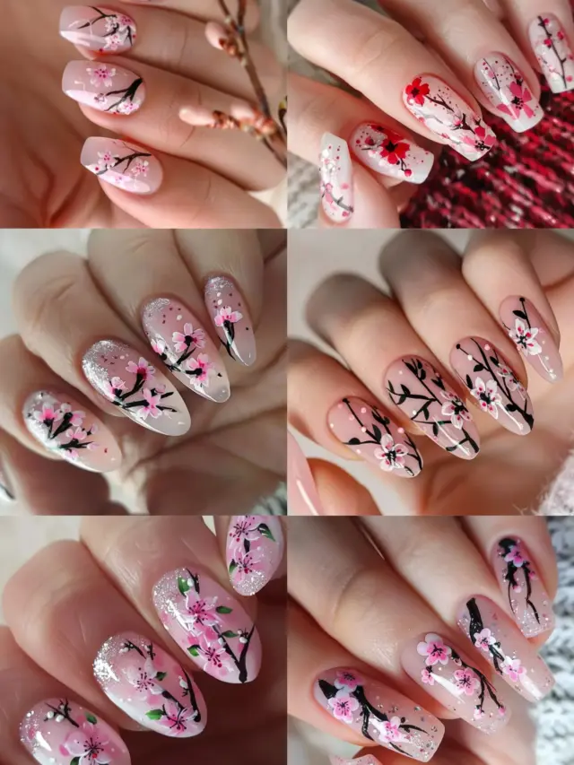 25 Cherry Blossom Nail Designs That Are True Works of Art!