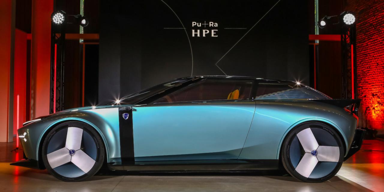 Pu+Ra HPE' by Lancia, the brand's first 100% electric car, at Milan Design Week