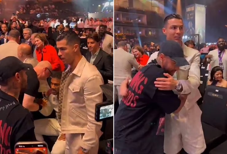 Ronaldo met Neymar before the Fury - Usyk boxing match