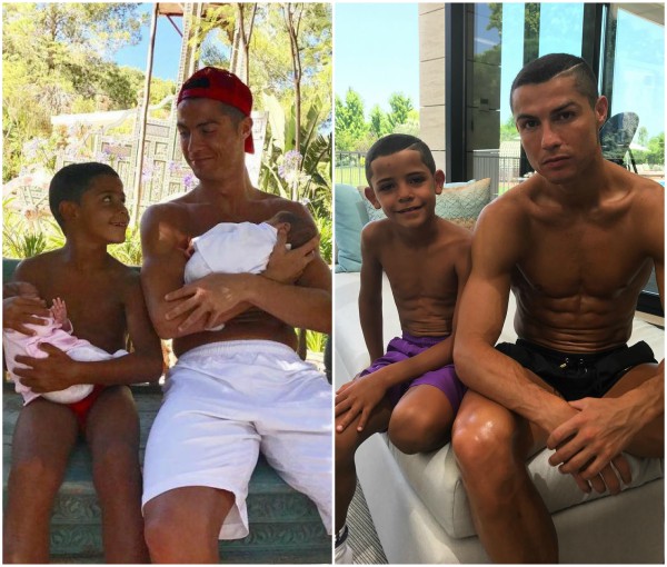 LOVELY! Cristiano Ronaldo And First Son Cradles His Newborn ...