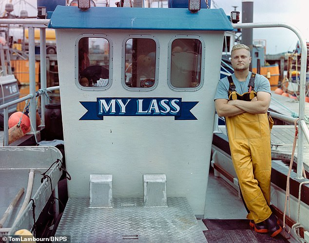 Tom Lambourn (pictured), 25, from Newlyn, had been fishing off the Cornish coast when he captured the colourful crustacean