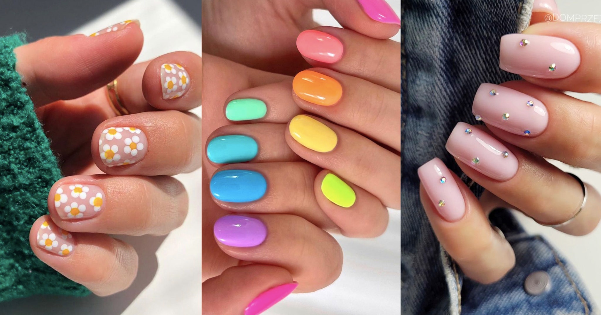 Uñas primavera tendencias, diseños, colores, materiales y formas que debes llevar