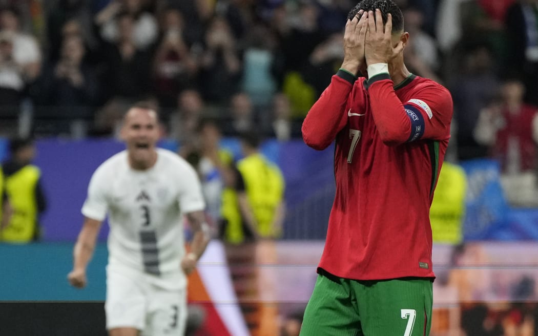 Tears to triumph for Cristiano Ronaldo as Portugal beat Slovenia on penalties | RNZ News