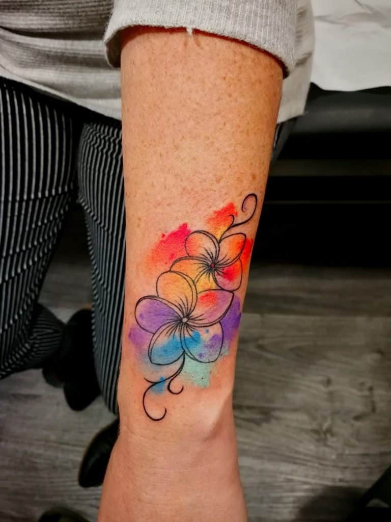 Bright & Vibrant Lily Tattoo